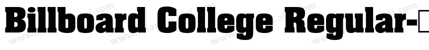 Billboard College Regular字体转换